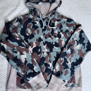Champion Reverse Weave Camo Hoodie Y2K